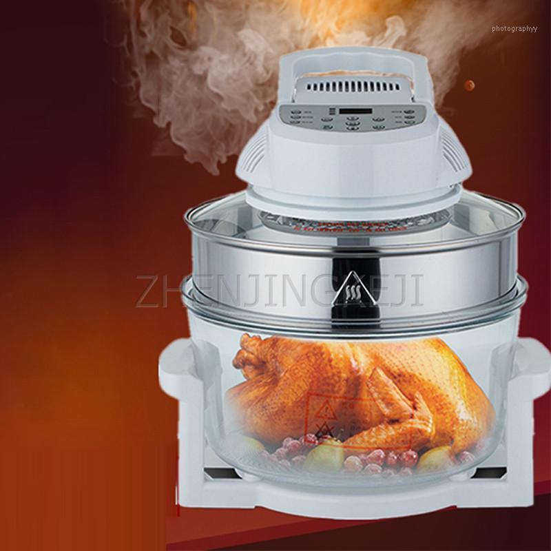 

17L Home Air Fryer 220V Intelligent Microcomputer Nonstick Pan Oil Free Bake Transparent Glass Roasted Chicken Sweet Potato Oven1