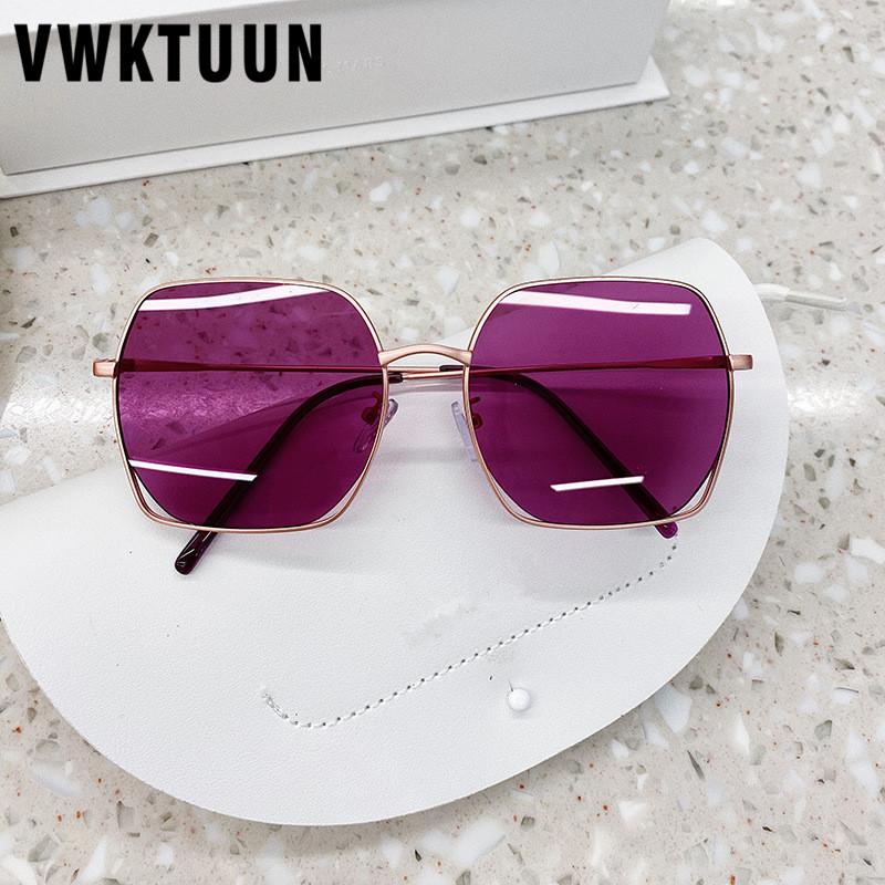 

Sunglasses VWKTUUN Women 2021 Square Glasses UV400 Sunglasess Hollow Frame Oversized Driver Shades For Sun