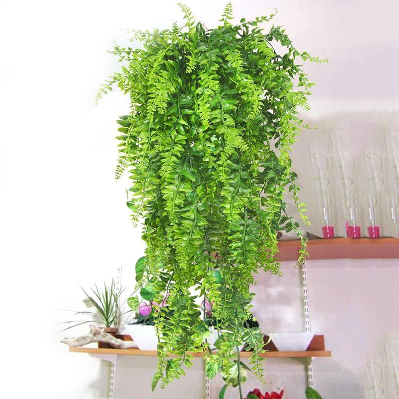 

Artificial Plant Plastic Wall Hanging Persian Rattan Fake Flower Vine for Garden Club Bar Decoration Fake Plant Decoration1, C-green