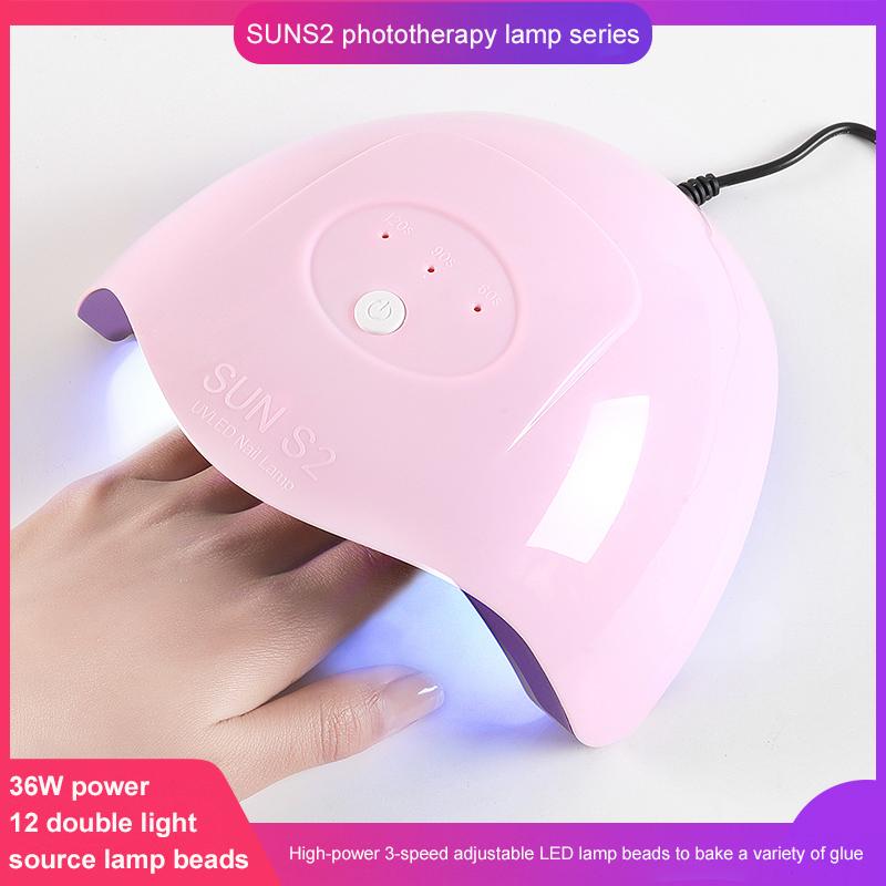 

36W Nail Dryer Machine 12 LEDS Lamp UV LED Lamp Portable Micro USB Cable Home Use UV Gel Varnish Dryer Nail Art Tools Dropship, 02