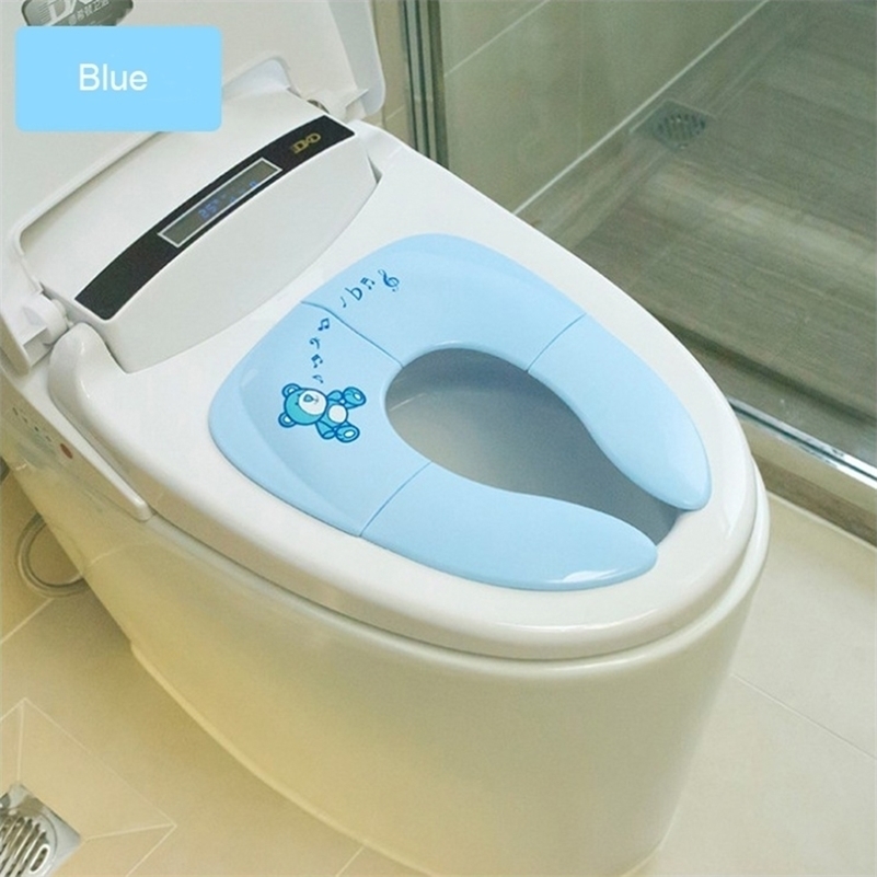 

Travel Folding Baby Potty Seat Kids portable Toilet Training seat Cover toddler urinal cushion children pot toilet chair pad mat 201117, Blue
