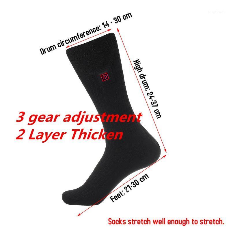 

3 Gear Adjustable Electrical Heated Socks 2Layer Thicken Sport Ski Socks Rechargeable Winter Feet Warmer Men Women Cycling Sport1, As pic