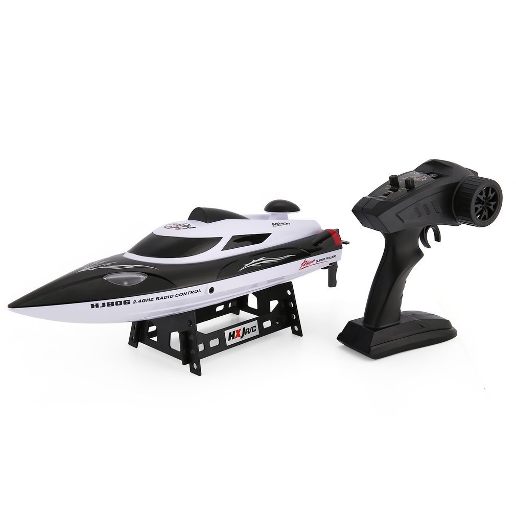 

HONGXUNJIE HJ806 47cm 2.4G RC 30km/h High Speed Racing Boat Water Cooling System Flipped Omni-directional Voltage Prompt, Red