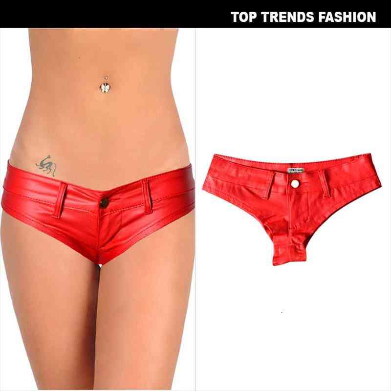 

shorts womens low waist short shorts pu mini, Blue