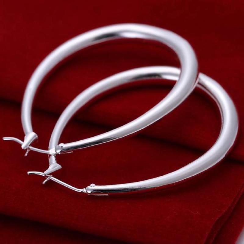 

Hoop & Huggie Brass Earrings Trendy Earring Women Fashion Jewelry ,45x33mm