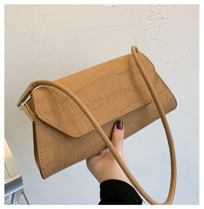 

Popular Solid Color Small Women's Bag New Trendy Net Red Fashion Texture Female Handbag Shoulder Underarm Bags, Black