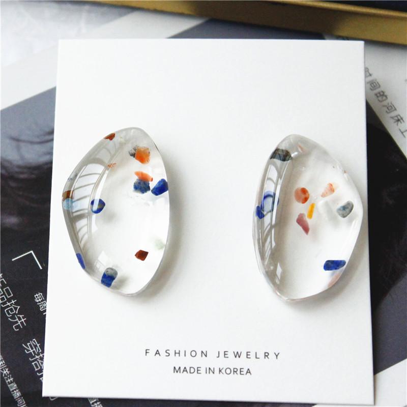 

2020 new fashionable originality and transparent acrylic earring joker niche fashion design irregular simple earrings female