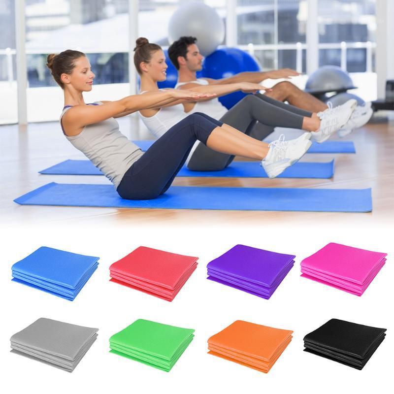 

Yoga Mat Foldable Fitness Pilates Sports Exercise Workout Floor Cushion Pads Floor Play Mat Non-slip Gym Fitness1, Blue