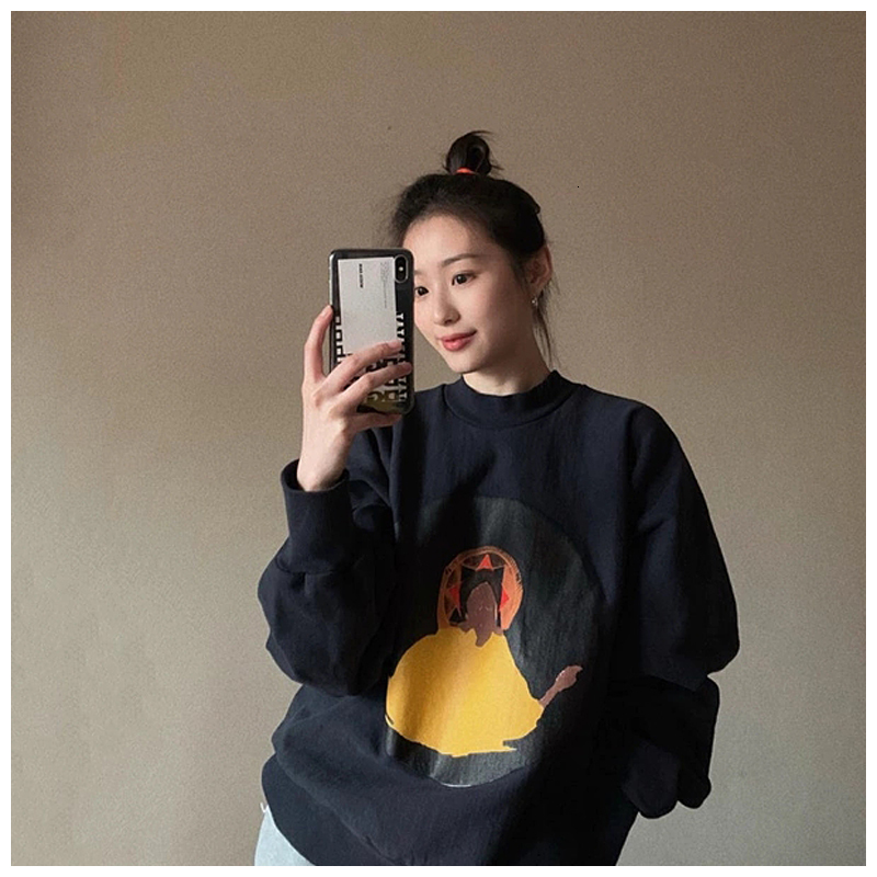 

2021 New Cpfm Jesus Is King American Style Fashion Brand High Street Pullover O-neck Hoodie for Men and Women L7op, Navy blue