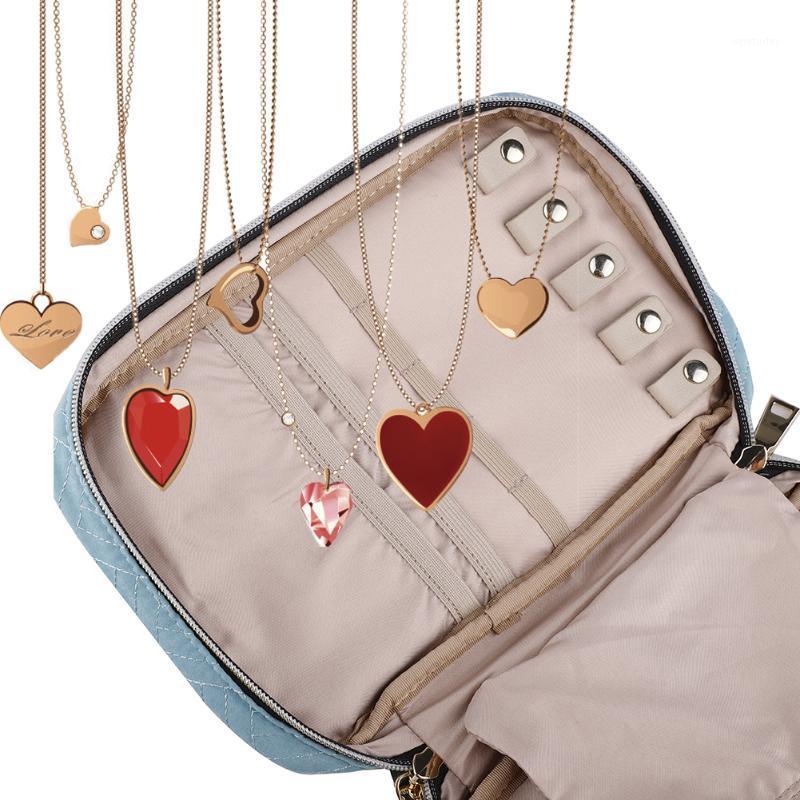 

Portable Jewelry Organizer Bag Women Outdoor Travel Large Capacity Necklace Earrings Jewelry Storage Bag1