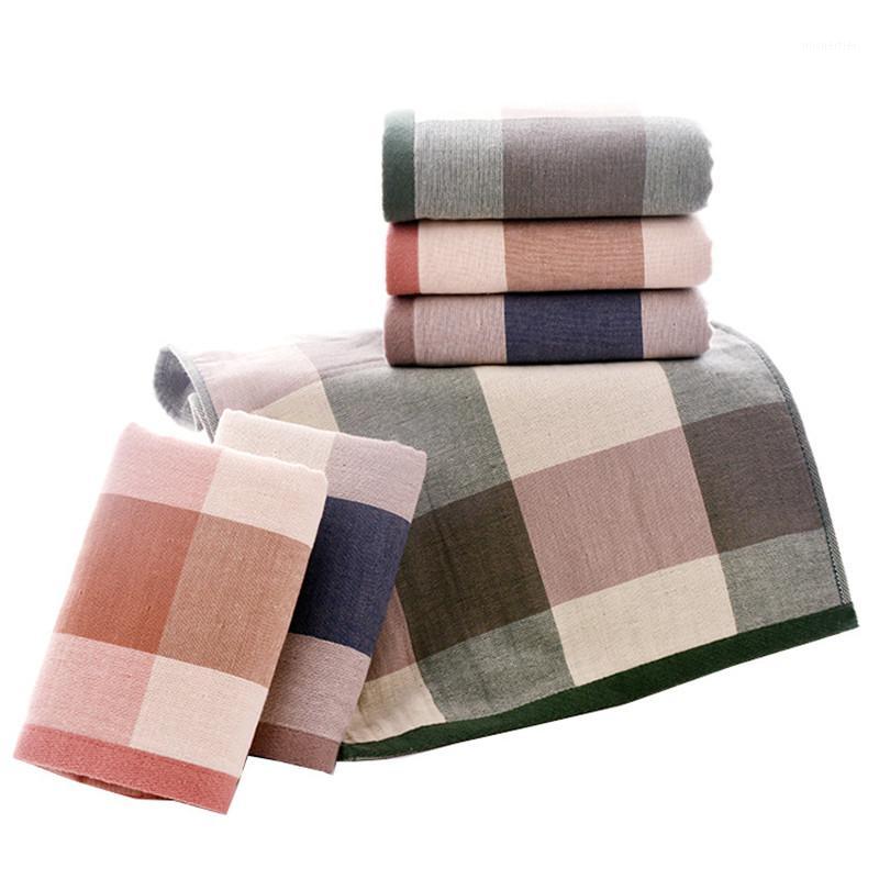 

Cotton High Plaid Soft Face Towel  Shower Towel Gift1