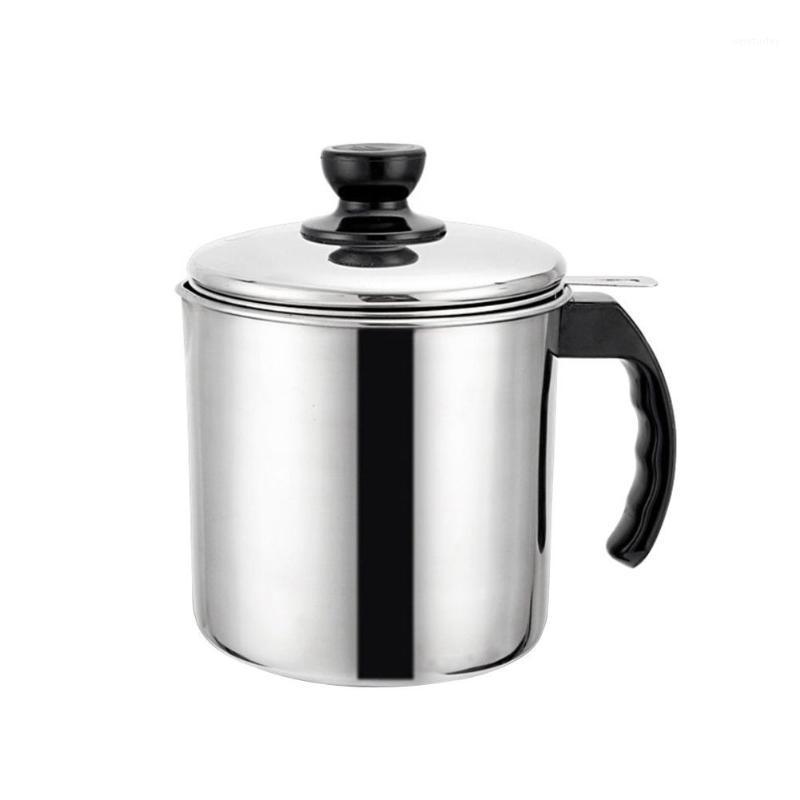 

1.3L Cooking Tools Stainless Steel Leakproof Dripping Grease Oil Filter Container Oil Pot Household Bottle Storage1