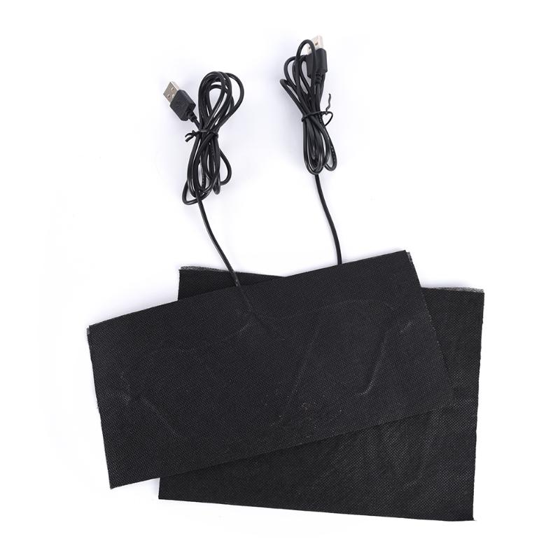 

1PCS 2 Sizes 5V Hand Warmer USB Heating Film Electric Winter Infrared Fever Heat Mat Carbon Fiber Heating Pad, As pic