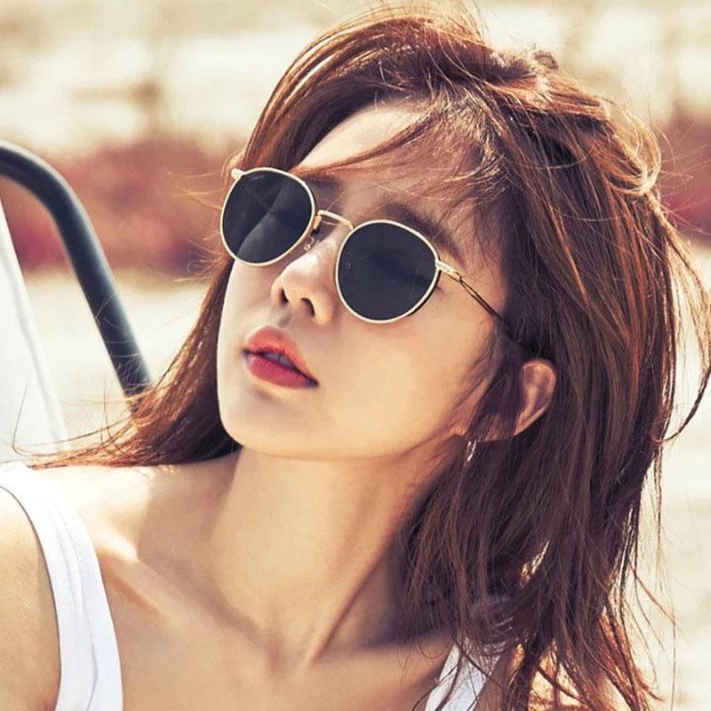 

Sunglasses Round For Women Design Vintage Men Eye Wrap Eyeglasses Sun Glasses Gradient Lens YX9202