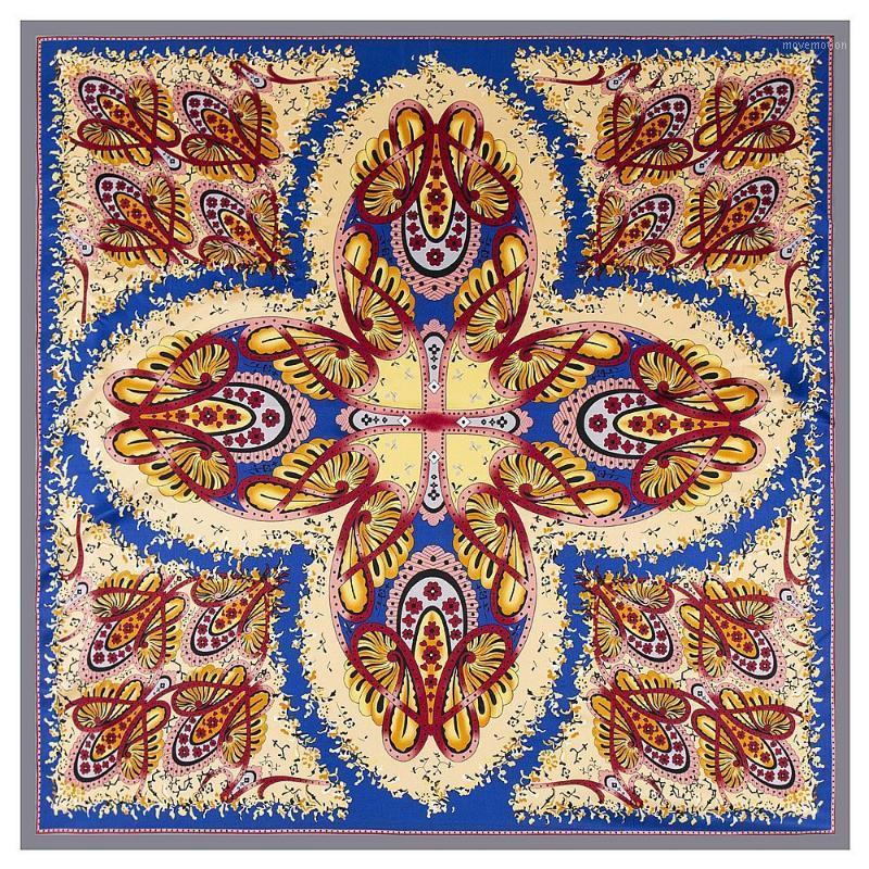 

2020 Big Square Silk Ladies Twill Scarf Shawl Butterfly Print Wholesale 130*130CM Winter Scarf Women1