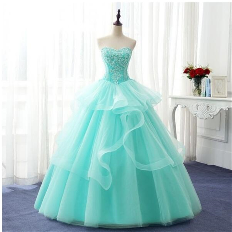 

New Tulle Lace Quinceanera Dresses Ball Gown Sequin Beaded Appliques Sweet 16 Dresses Plus Size Long Formal Evening Prom Party Gowns QC1555, Red