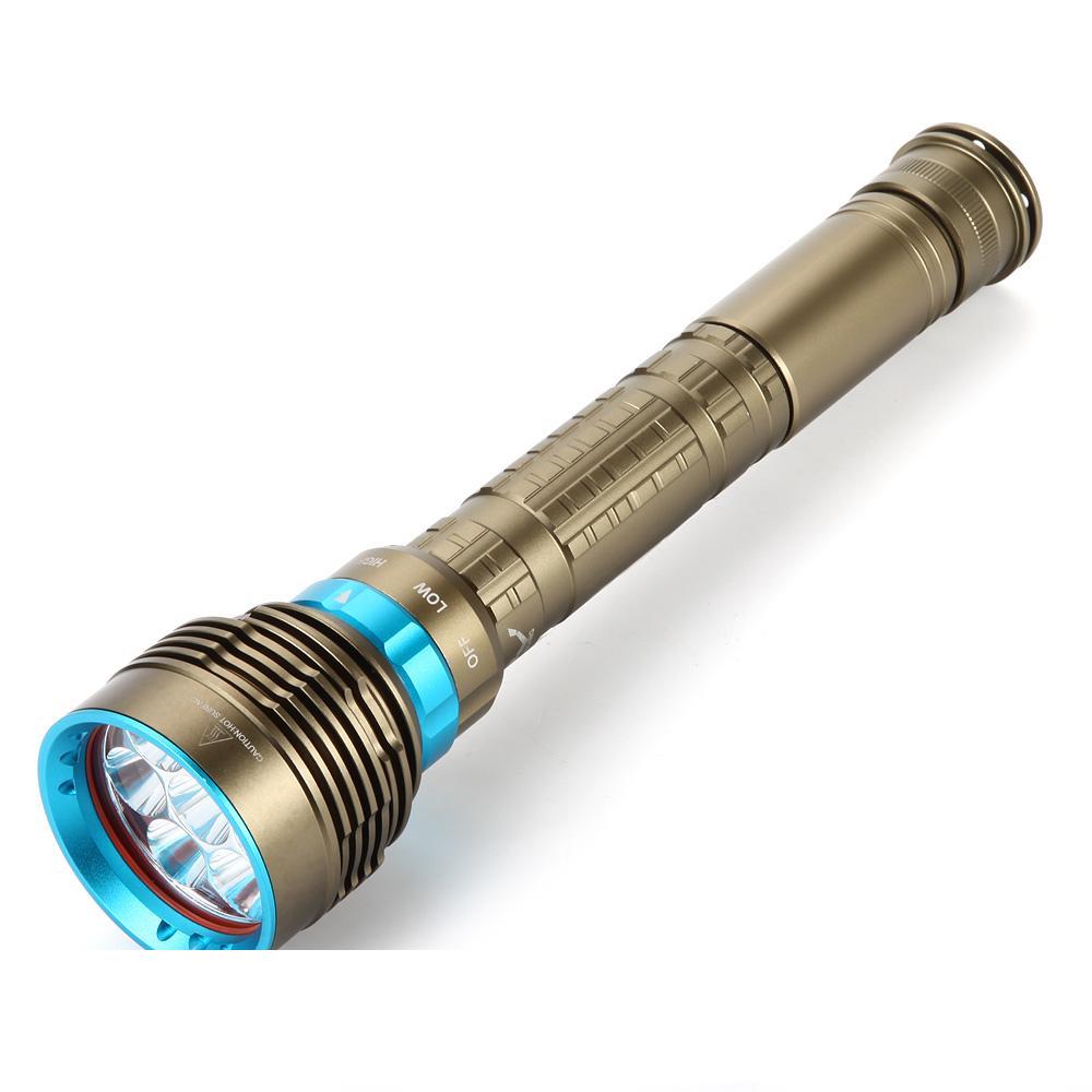 Free shipping New 10000 Lumen 7T6 XML-T6 LED Diving Flashlight Underwater Torch Lamp Waterproof Linternas light lamp-image-596366239