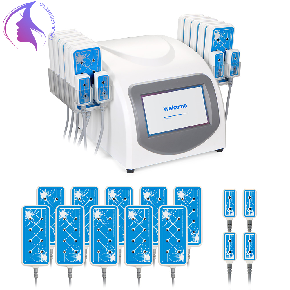 

Lipo Laser Sliming Machine Shaping 160 MW 635nm-650nm 14 Pads Cellulite Removal Beauty Equipment