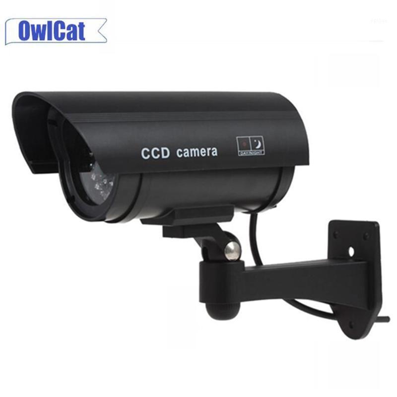 

CCTV Dummy Fake Camera battery Powered False Camera Waterproof Outdoor simulate with LED flash Black Silver1