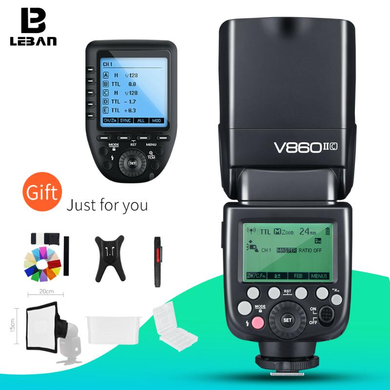 

Godox V860II-C V860II-N V860II-S V860II-F V860II-O HSSL Speedlite Flash + Xpro Transmitter for Fuji
