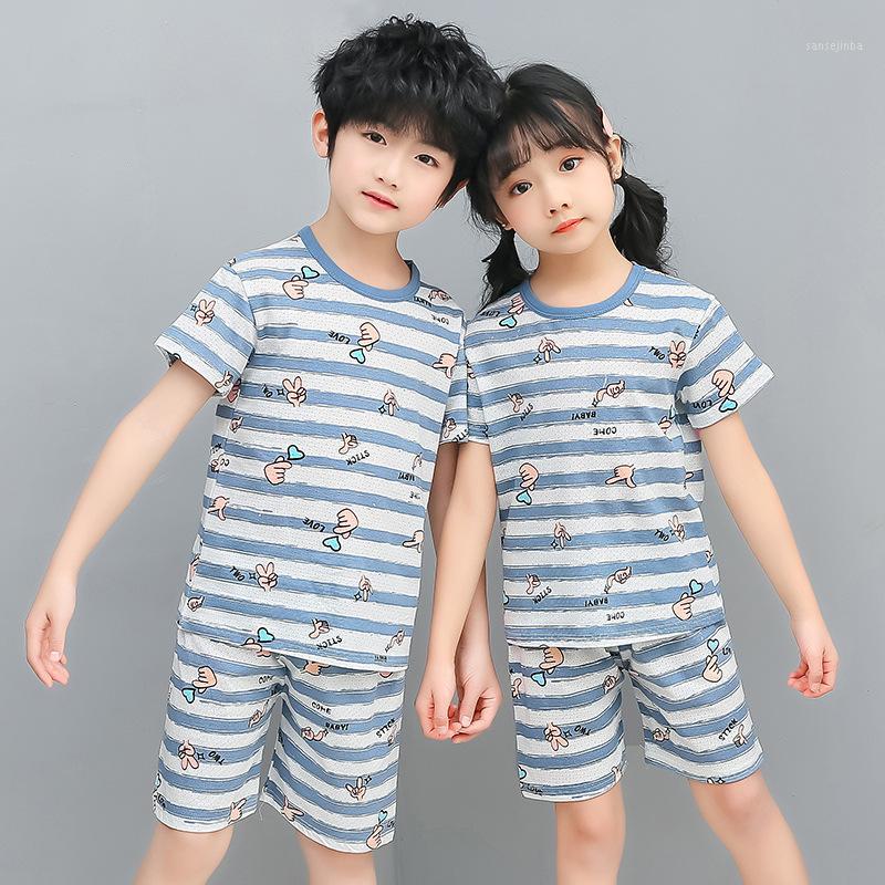 

Children's Pajamas Kids Boys Clothes Sleepwear Set Toddler Homewear Cartoon Nightwear Summer Pyjamas Short Sleeve Girls Clothes1, S-24