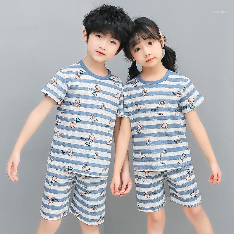 

Children's Pajamas Kids Boys Clothes Sleepwear Set Toddler Homewear Cartoon Nightwear Summer Pyjamas Short Sleeve Girls Clothes1, S-24