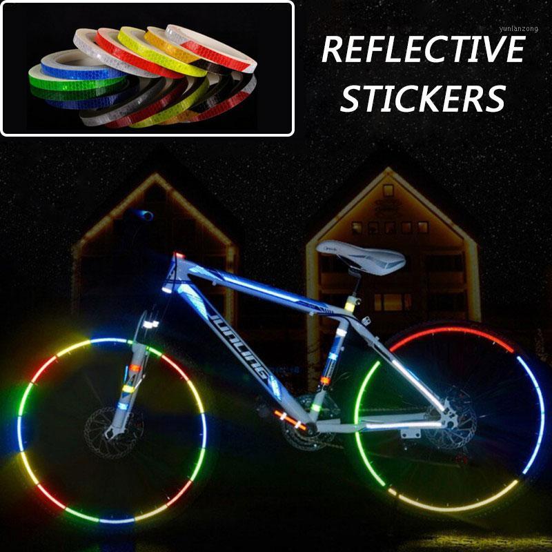 

Skateboard Scooter Reflective Stickers Bike Adhesive Tape Waterproof Security Fluorescent Warning Decal Wheel DIY Rim Decoration1, A7