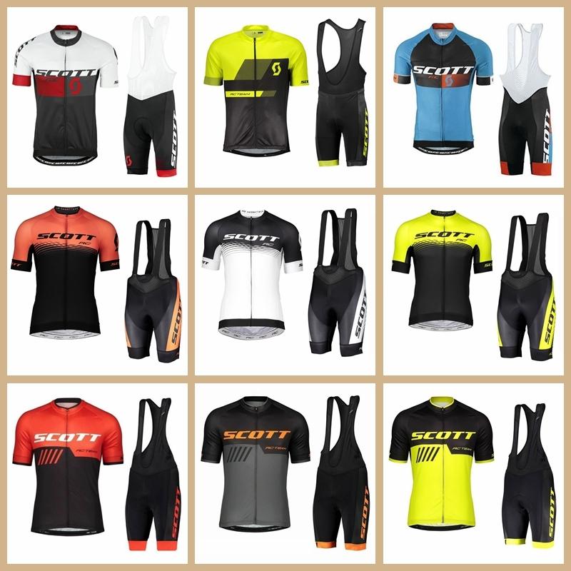 

2020 New Scott Team Cycling Jersey Set Men Summer Breathable Quick Dry Short Sleeve Road Bike Clothing Mtb Bicycle Outfits Sportswear Y0, 19