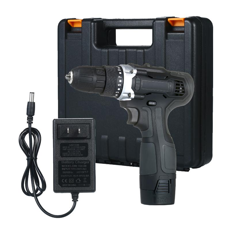 

18V Cordless Electric Drill Driver 15+1 Clutch Max 50Nm Torque Variable 2-Speed 3/8-inch Compact Electric Drill with LED Light