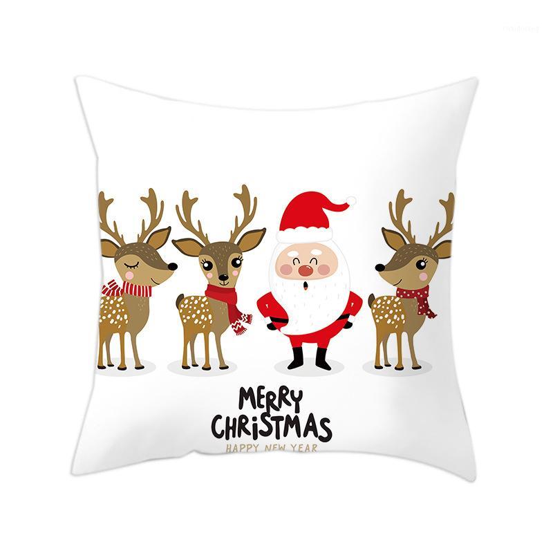 

Christmas Santa Claus Print Pillow Case Polyester Home Pillow Cover Xmas Home Decoration Christmas Case Bedroom1, Multi