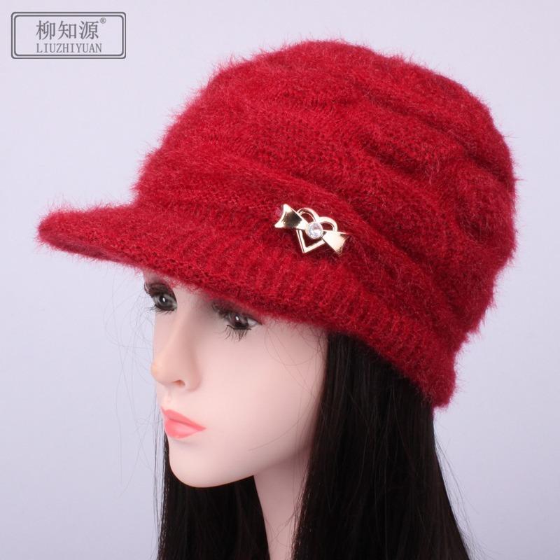 

Moda 2020 Womens Baseball hsts cotton velvet cap winter autumn Middle-aged and elderly mothers plus woolen bonnets, Purple
