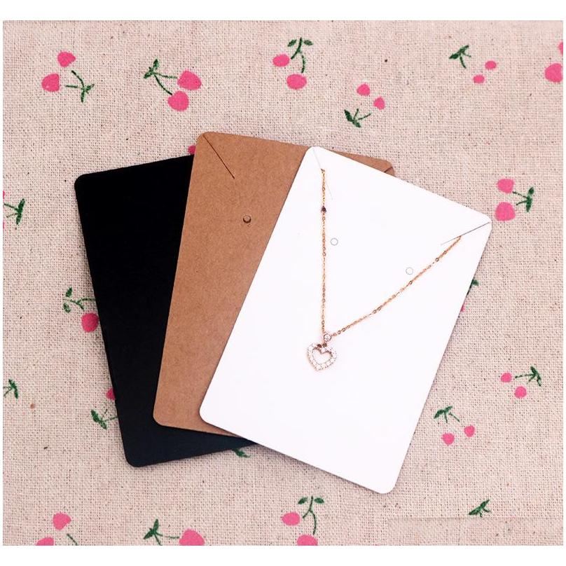 

6x9Cm 100Pcs Lot Jewelry Display Card Price Tag Kraft Paper Earring Holder Necklace Cards Can Custom Logo Fqzx7