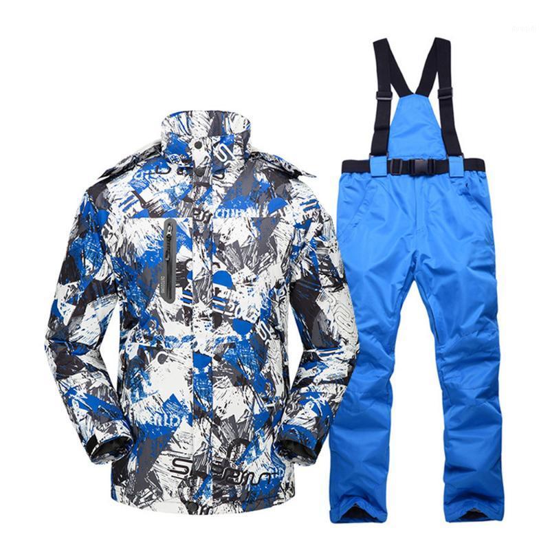 

New Thick Warm Ski Suit Men Waterproof Windproof Skiing and Snowboarding Jacket Pants Set Men Snow Costumes Outdoor Ski Jackets1, Black pants