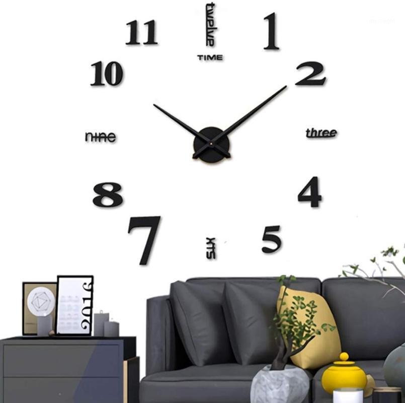 

3D DIY Wall Clock Wall Sticker Klock Mirror Frameless DIY Clocks Kit Clock for Home Decor Orologio Da Parete Saat Zegary1