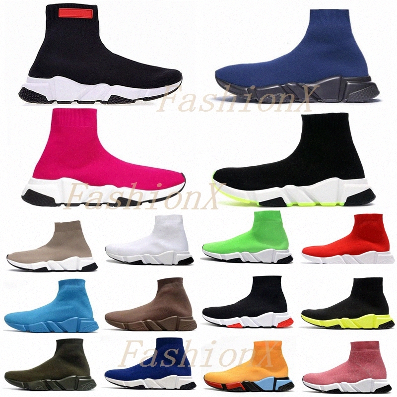 

[With box]Preferential 2021 designers men women shoe speed trainer sock boots socks boot runners runner sneakers Casual Shoes 36-45, Need socks {3 pair}