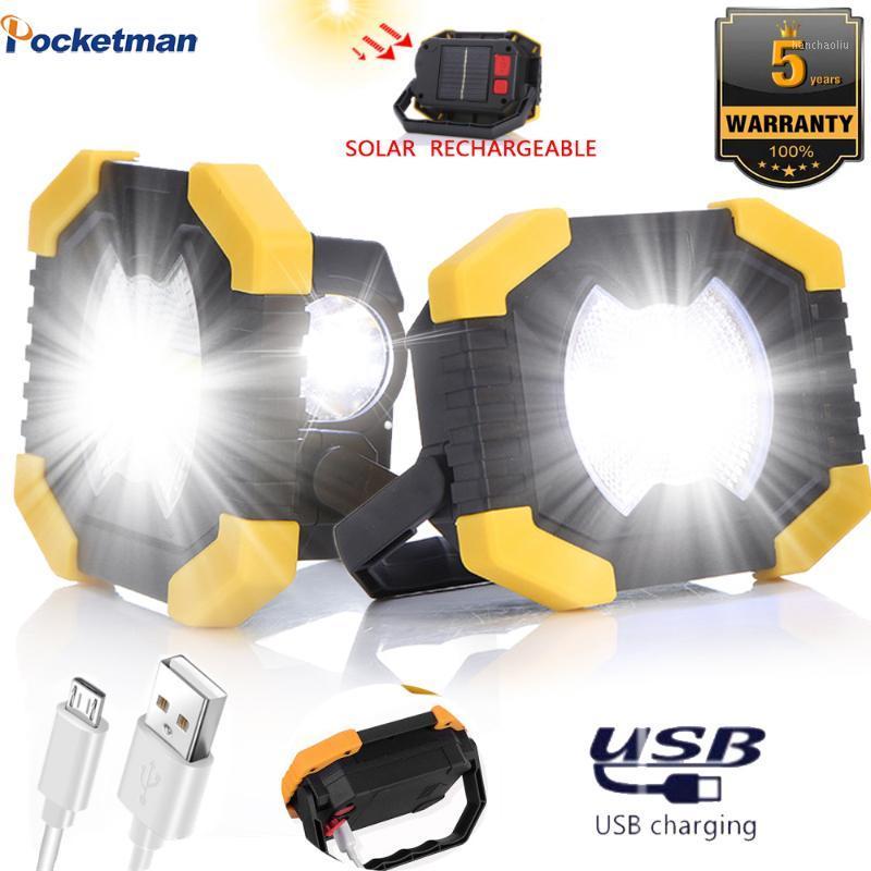

100W Solar Energy Spotlight Work Light 180 Degrees Adjustable Portable COB Lamp Built-in Battery USB Rechargeable For Camping1
