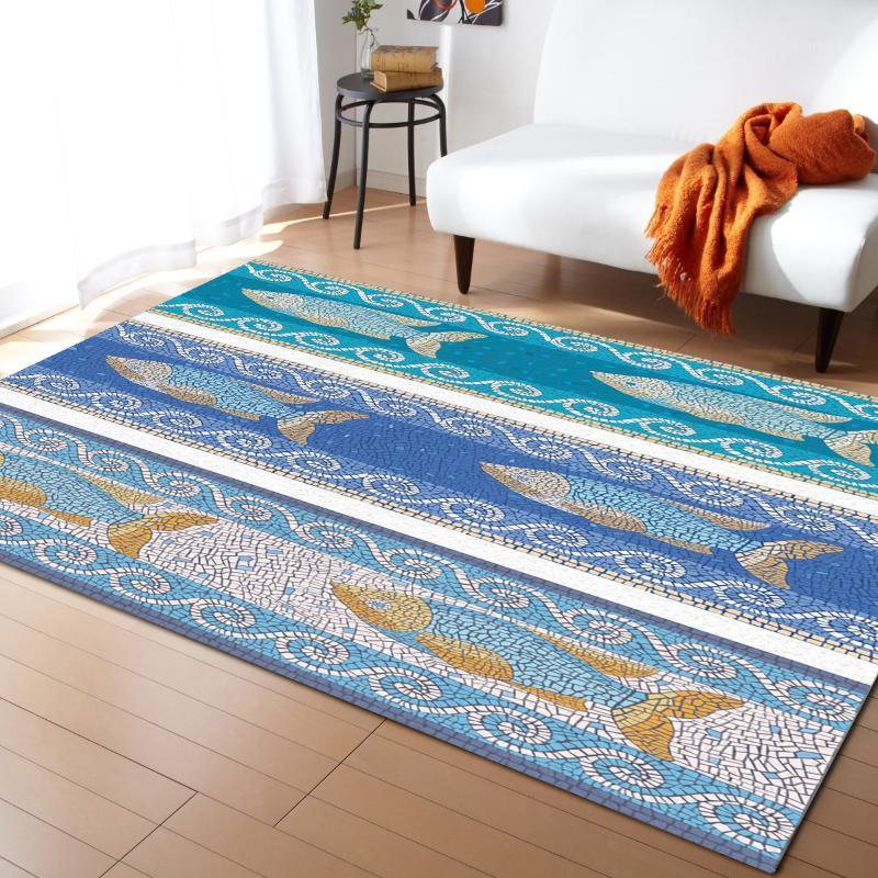 

Fish Pattern Abstract Carpet Bedroom Room Bedside Blanket Rug for Living Room Cloakroom Carpet Bedroom Decor1, As pic