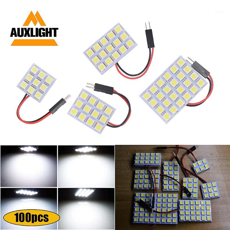 

100x Festoon T10 SMD Car LED Vehicle Panel Lamps Auto Interior Reading Lamp Bulb Light Dome BA9S DC 12V1, As pic