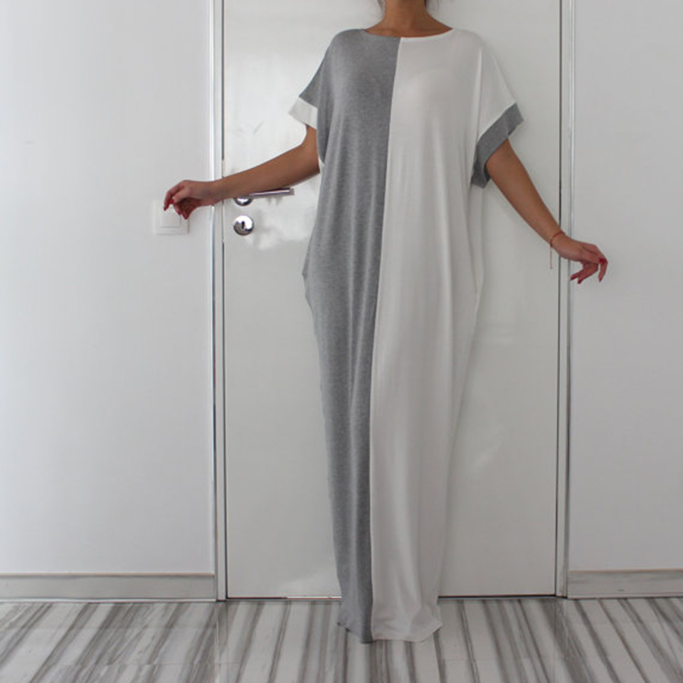 

Summer Cotton Muslim Abaya Dress Women Turkey Arab Moroccan Kaftan Abayas for Woman African Dashiki Ramadan Caftan Robe Musulman, Black;gray