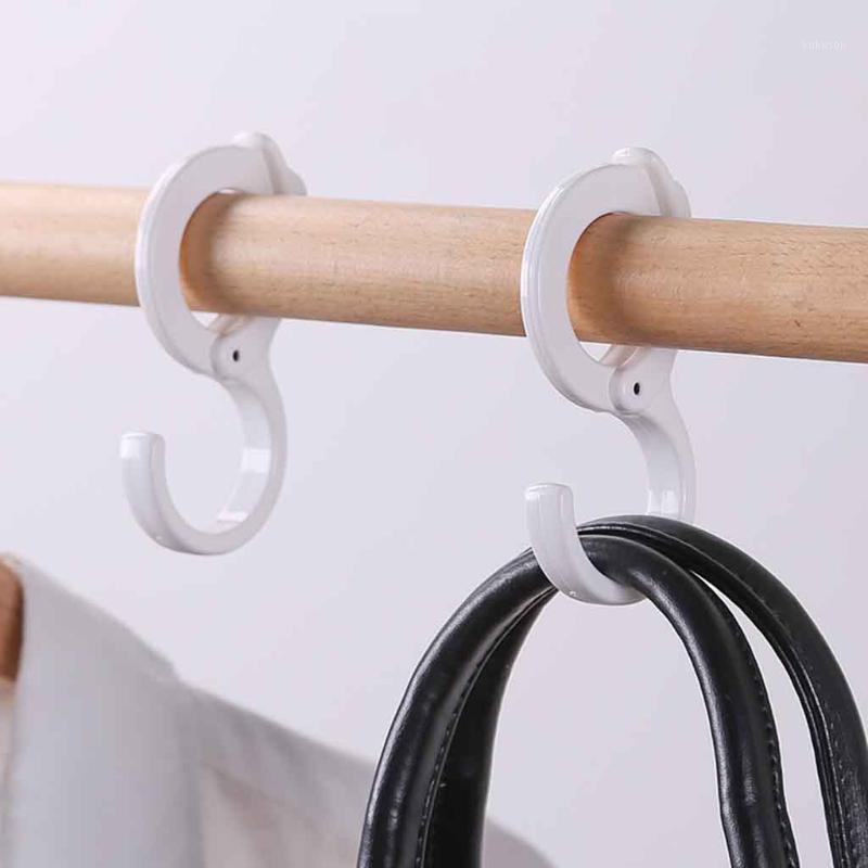 

Creative Hooks 2pcs Non-slip Multi-purpose Holder Wardrobe Bag Strong Non-marking Hook White ABS Home Organization July23b1