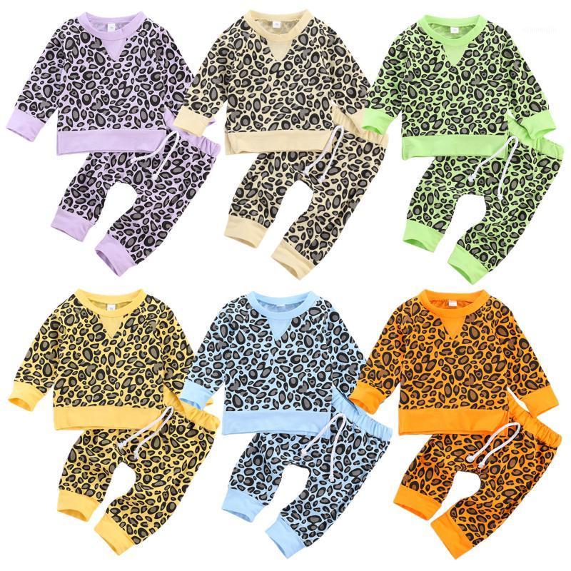 

0-24M Autumn Baby Boys Girls Clothes Sets Leopard Print Long-Sleeves Top + Elastic-Waist Pants1