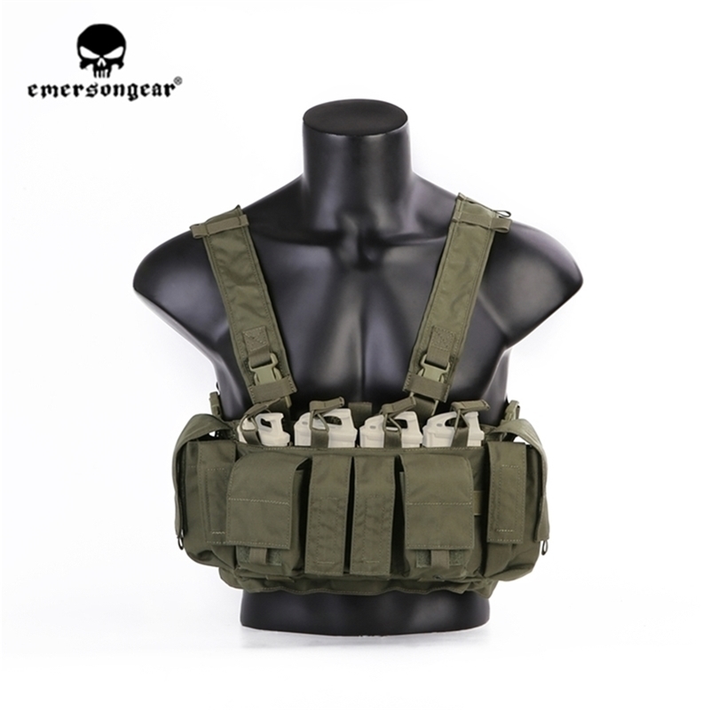 

Emersongear MF style Tactical Chest Rig 556 762 UW Gen IV Hunting Vest Ranger Green Harness Split Front Carrier Military Gear 201214