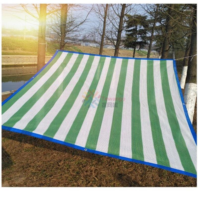 

Tewango Green White Stripe Anti-UV HDPE shading Net Swimming Pool Succulent Flowers Cover Garden Awnings Sunscreen Net Shelters1, 3pin 2mx2m