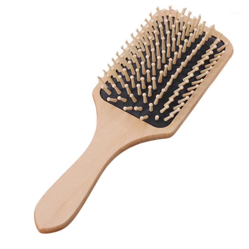 

Wooden Square Silicone Massage Comb Anti-static Scalp Massager Hairbrush Stress Release Tools Health Care1