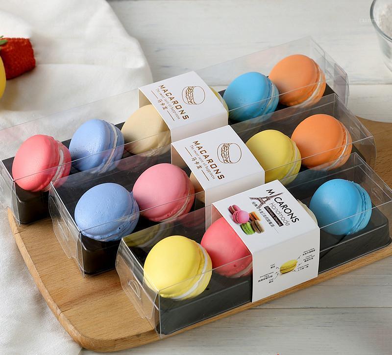 

New arrive 4/5/6 Macaron box transparent drawer pastry biscuit box Wedding cupcake Boxes Baby Shower Birthday Party Dec1