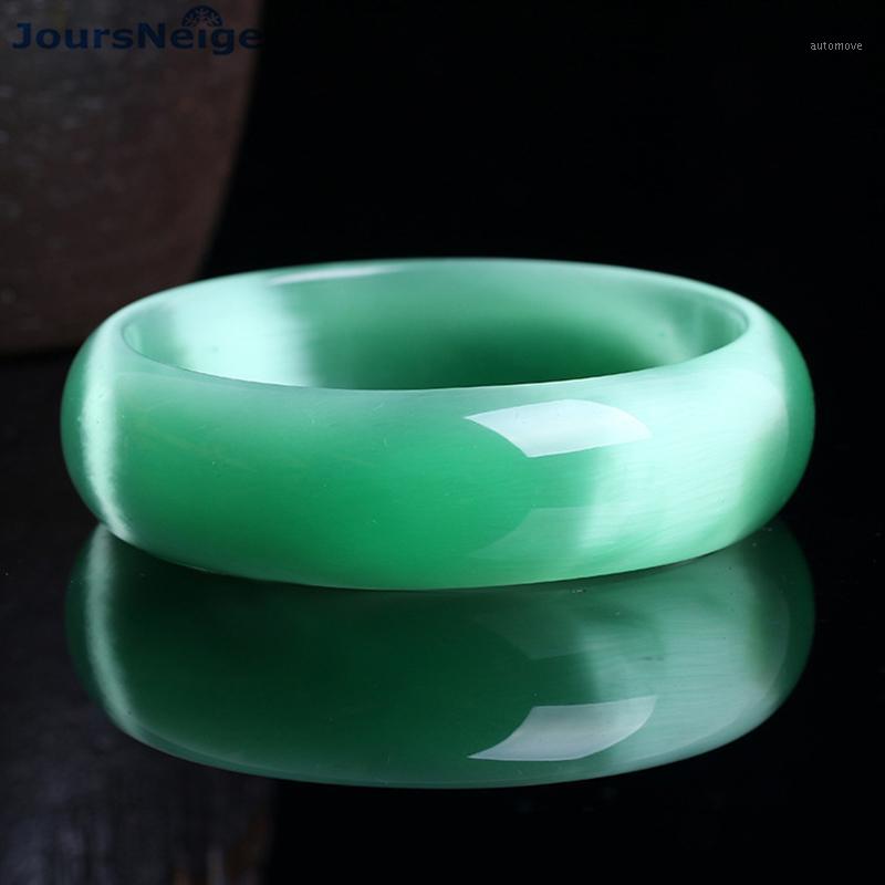 

Fresh Light Green Cat Eye Natural Stone Bangles Lucky for Women Gift Help Marriage Sweet Crystal Bracelet Jewelry JoursNeige1