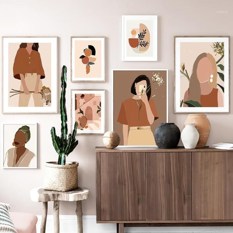 

Abstract Fashion Vintage Girl Poster Minimalist Canvas Painting On The Wall Nordic Art Print Picture For Living Room Home Decor1