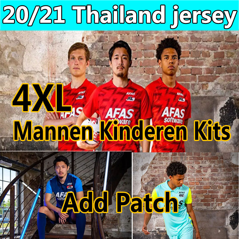 

4XL 2020 2021 AZ Alkmaar soccer jersey New Home Away Gudmundsson STENGS KOOPMEINERS BOADU DE WIT KARLSSON EVJEN Men kids kits football shirt, Alkmaar home patch