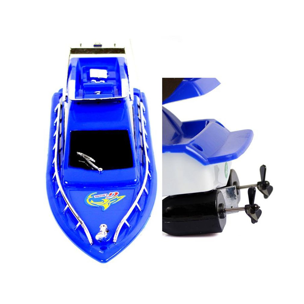 

RC Speedboat Super Mini Electric Remote Control High Speed Boat 4CH 20M Distance Ship RC Boat Game Toys Kids Boys Birthday Gift, Blue