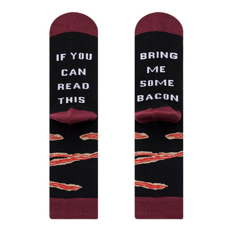 

1pair Autumn Winter Mid-calf Fashion IF YOU CAN READ THIS Men Socks Soft Letter Printed Novelty Christmas Funny Gift Daily Wear